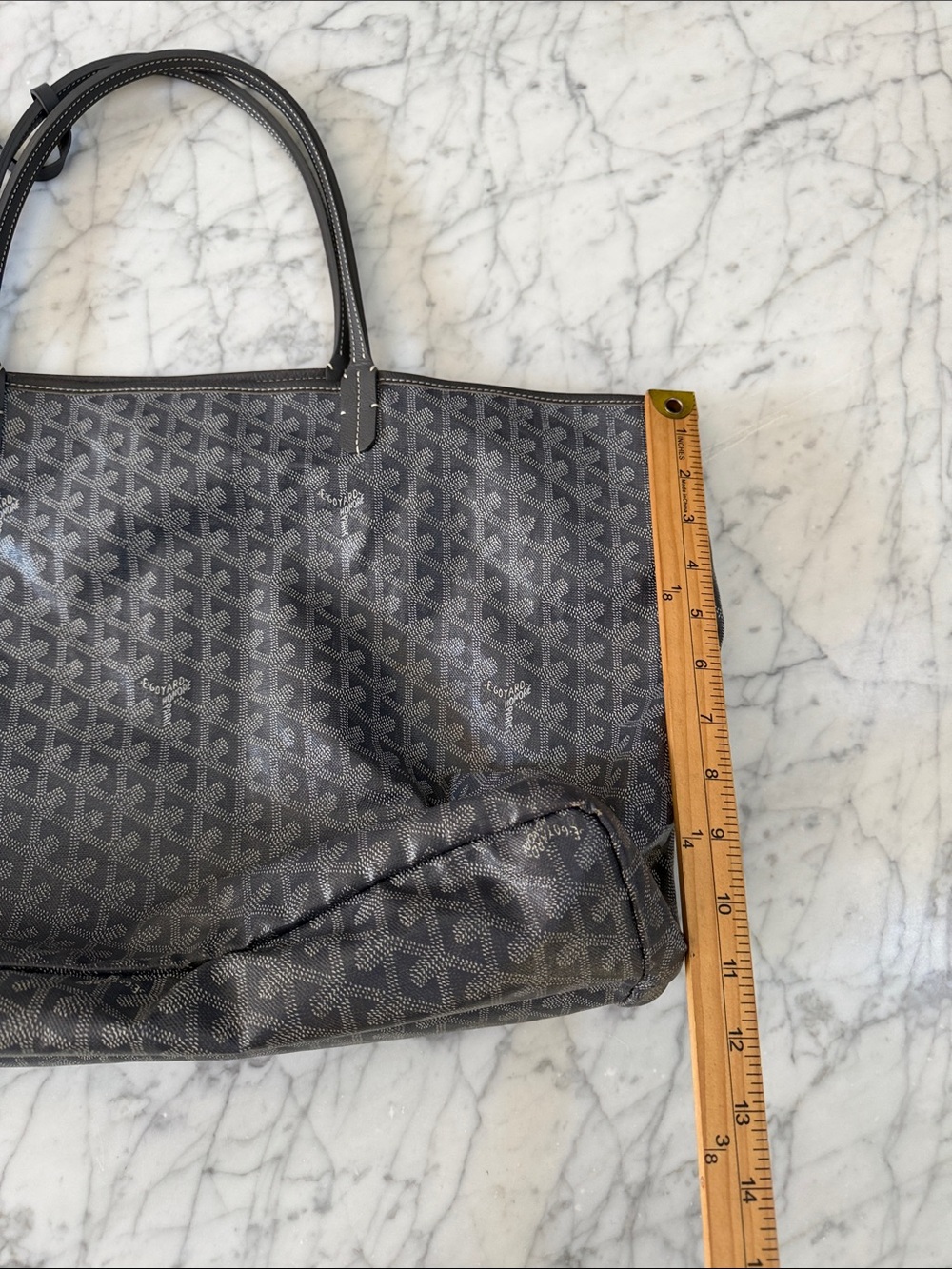 Goyard Saint Louis PM Tote Bag in Gray with 1 interior detachable snap pouch - Picture 6 of 13